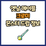 옛날 메이플 크로미 드랍 몬스터, 드랍률 정리(메이플랜드, 아르테일, 로나월드)