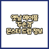 옛날메이플 전사 두손검 무기 몬스터 드랍 정보(메이플랜드, 아르테일, 로나월드)