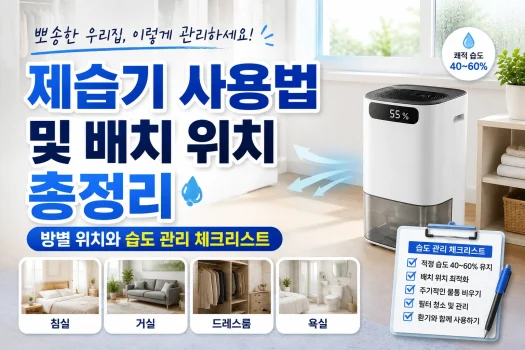 제습기 사용법 및 배치 위치