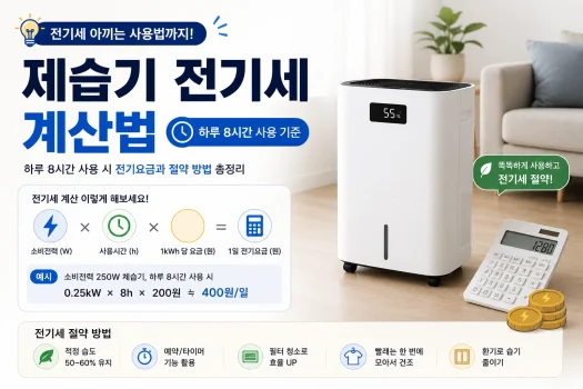 제습기 전기세 계산법
