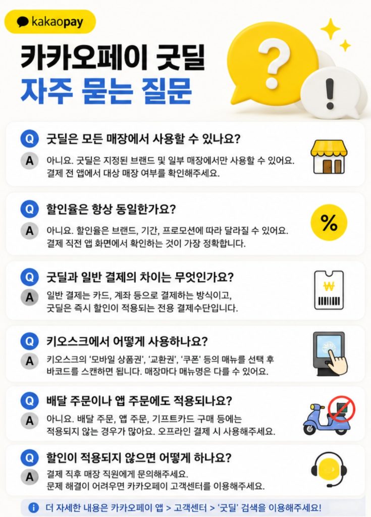 카카오페이 굿딜 자주묻는질문